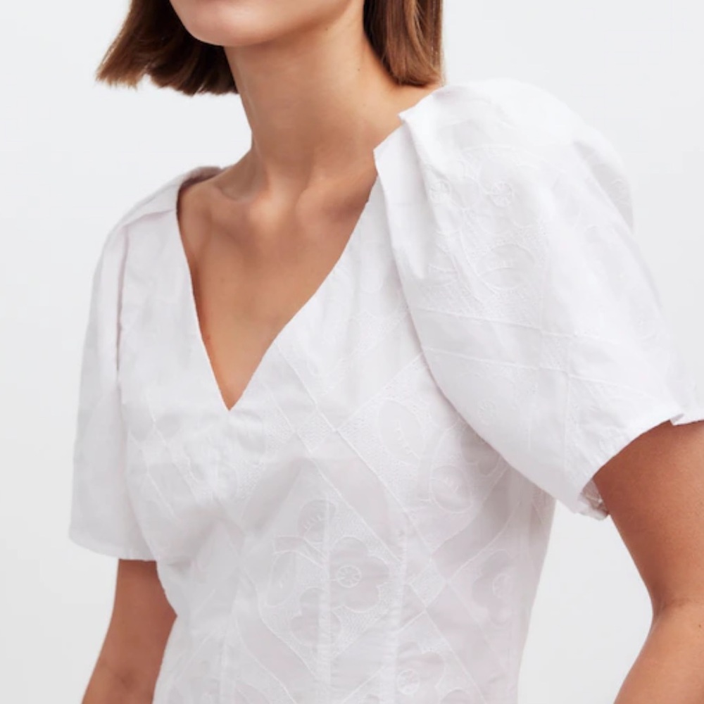 Madewell Darted V-Neck Top in Floral